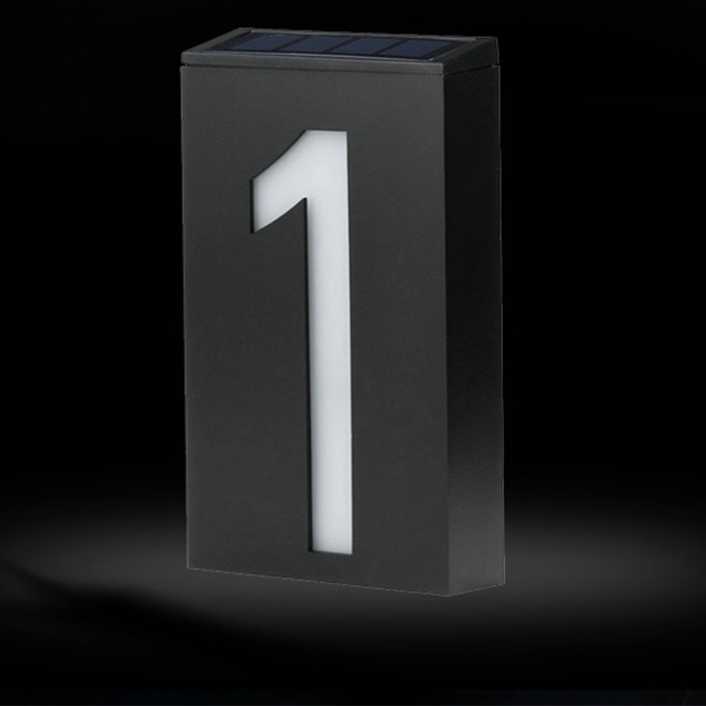 Solar Security Light - LED Solar Number Doorplate Light 6