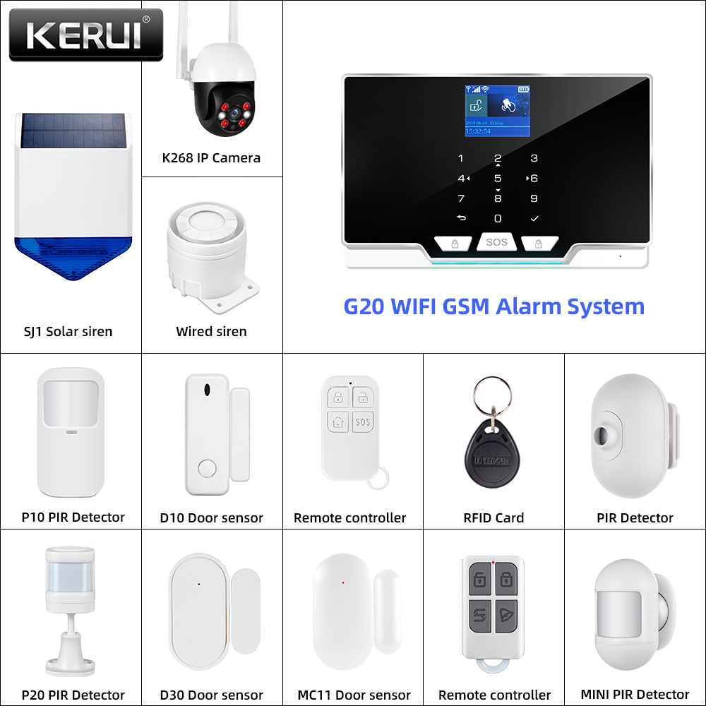 Keypad Alarm Panel - KERUI G20 WIFI GSM Alarm Panel