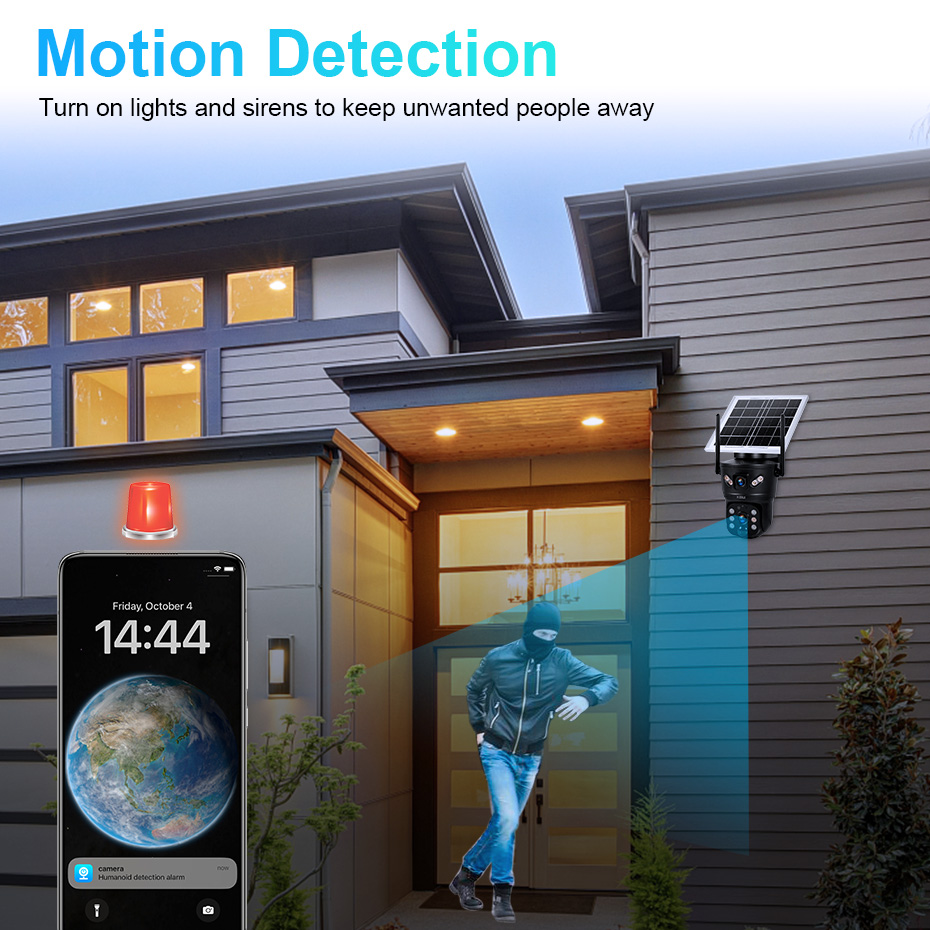 KERUI 6MP 4G SIM WiFi Solar Ca - Home Security Adt ulasan dan harga