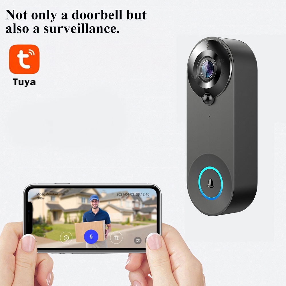 Tuya 1080P Wireless WIFI Doorb - Home Security Bell ulasan dan harga