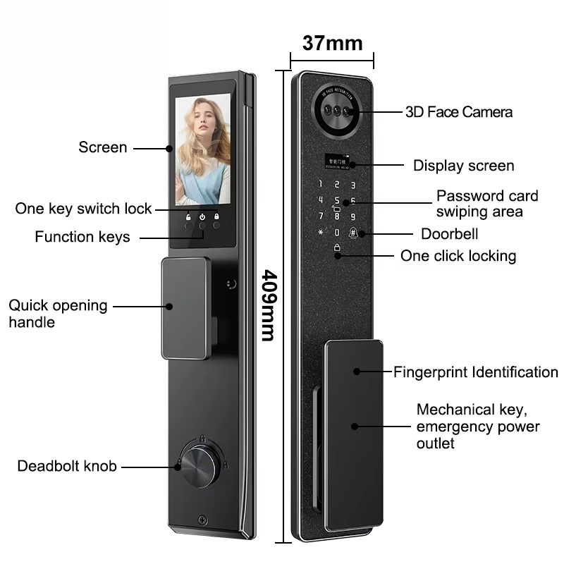 Tuya WiFi Smart Door Lock, Hom - Home Security Door ulasan dan harga