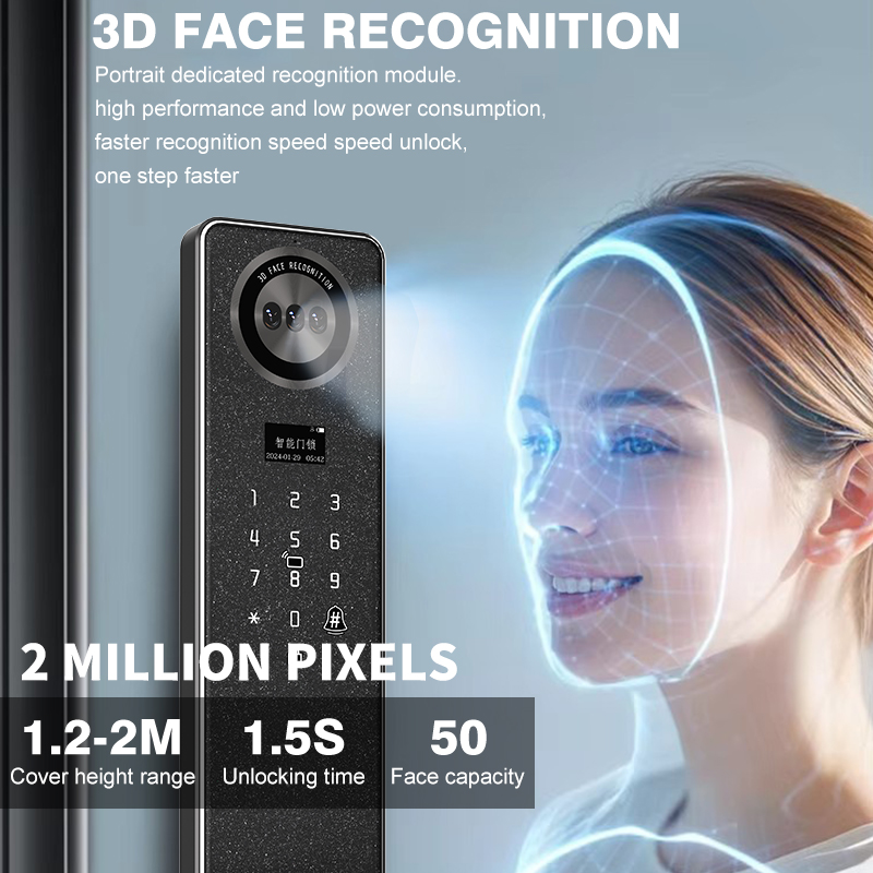 Tuya WiFi Smart Door Lock, Hom - Home Security Door ulasan dan harga