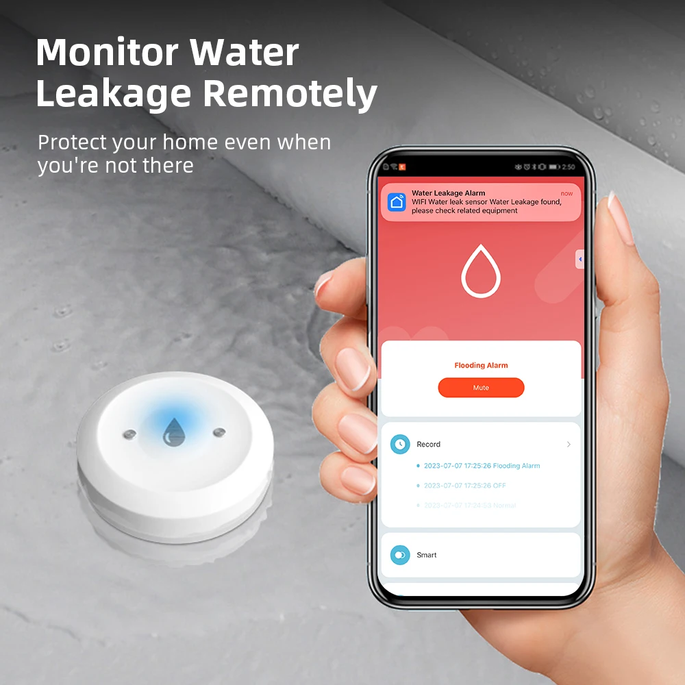 Zigbee3.0 Smart Water Leak Sen - Home Security Monitor ulasan dan harga