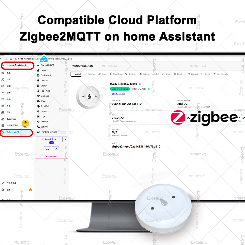 Zigbee Water Detector Leakage  - Home Security Monitor ulasan dan harga