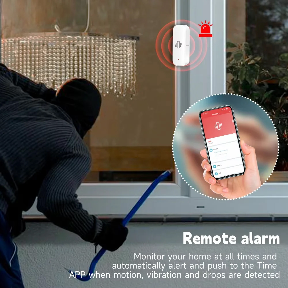 Smart ZigBee Vibration Sensor  - Home Security Monitor ulasan dan harga