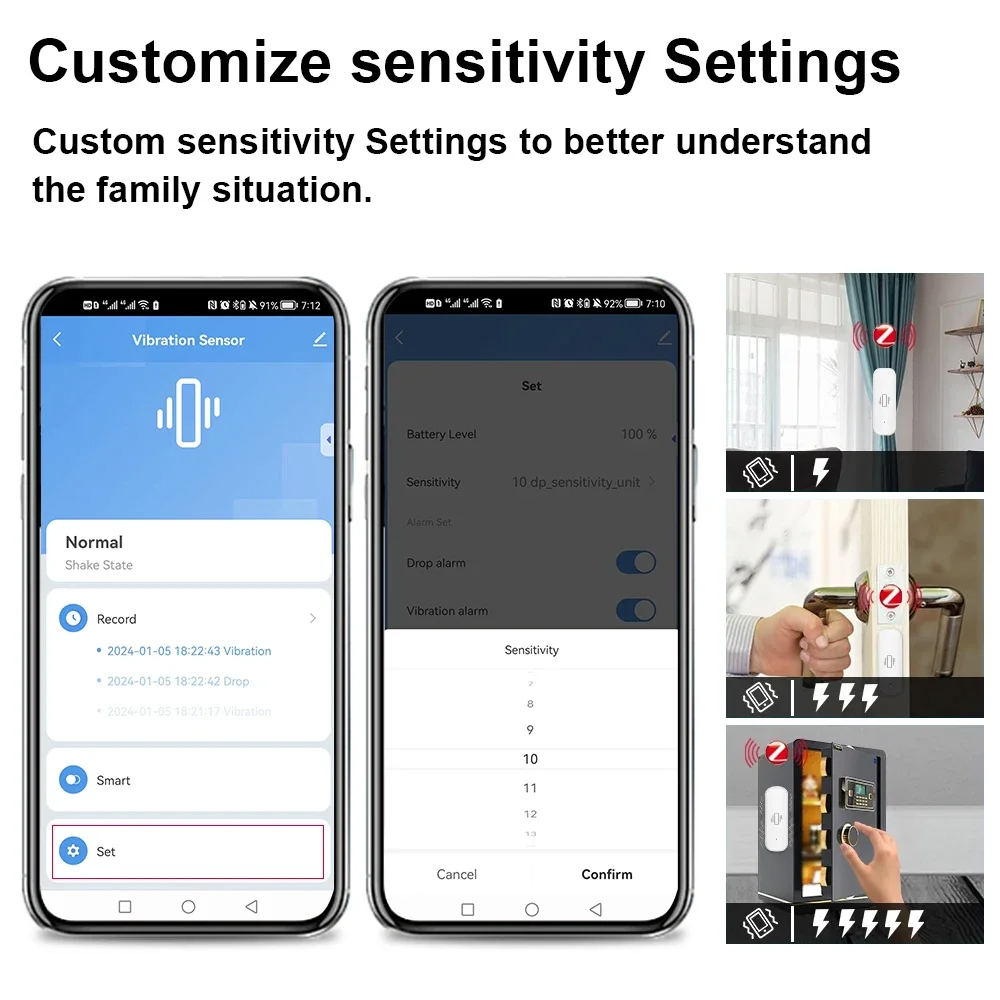 Smart ZigBee Vibration Sensor  - Home Security Monitor ulasan dan harga