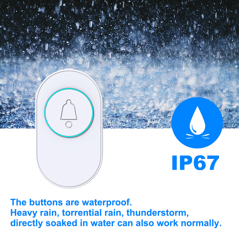 Wireless Doorbell IP67 Waterpr - Home Security Bell ulasan dan harga