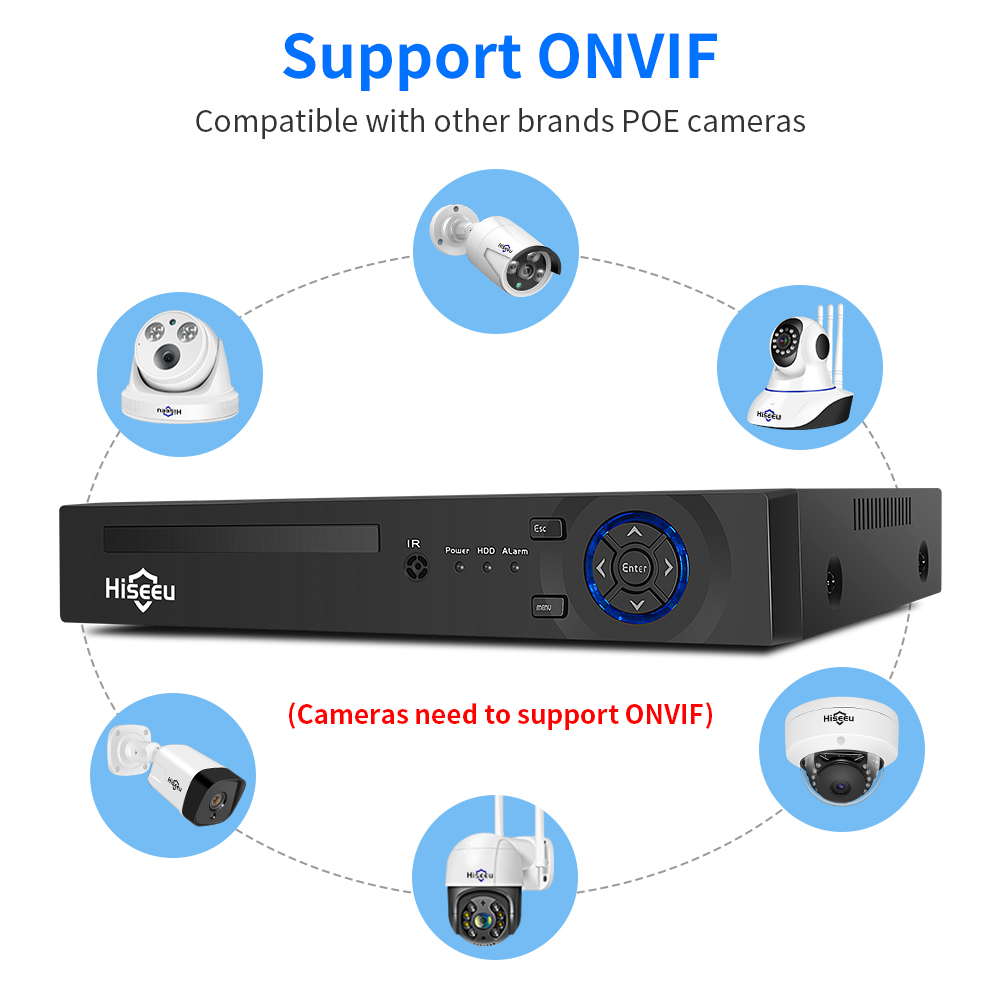 Hiseeu 4CH 10CH 16CH 4K 8MP 5M - Home Security With Camera ulasan dan harga