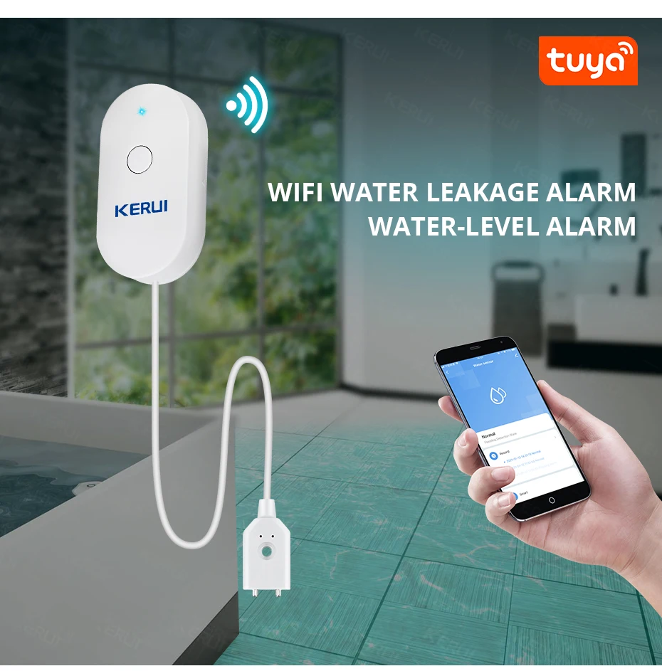 KERUI WiFi Water Sensor Smart  - Home Security Monitor ulasan dan harga