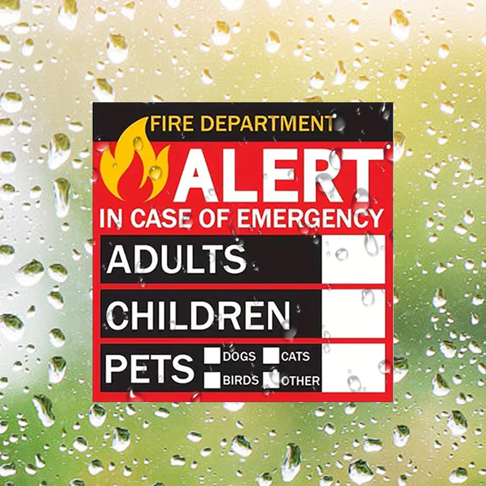 Fire Pet Alert Sticker Rain-Pr - Home Security Department Us ulasan dan harga