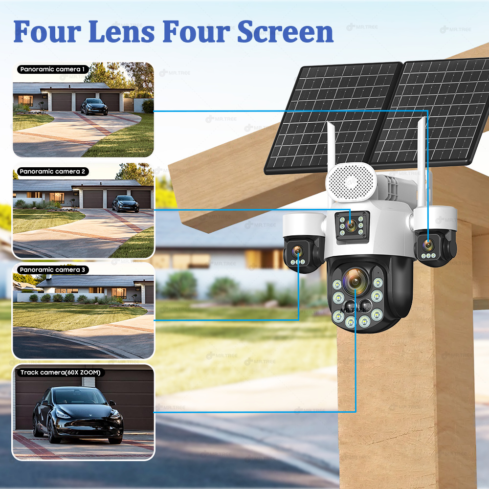 AOV Four Lens Outdoor Surveill - Home Security Adt ulasan dan harga