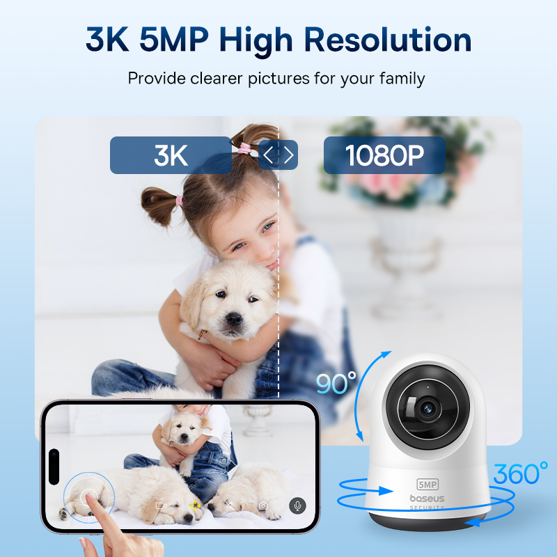 Baseus 5MP 3K WiFi IP Camera 2 - Eufy Camera E220 ulasan dan harga
