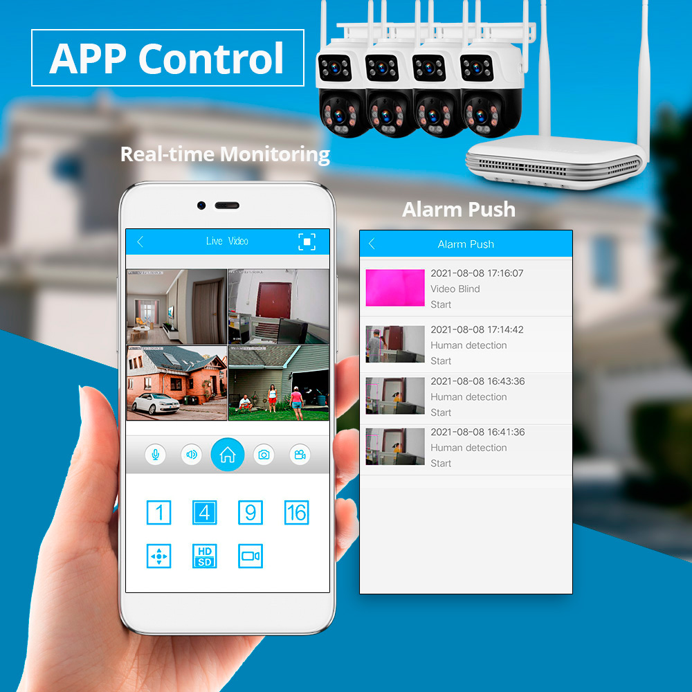 KERUI Waterproof 6MP HD Wirele - Home Security Wireless Cameras ulasan dan harga