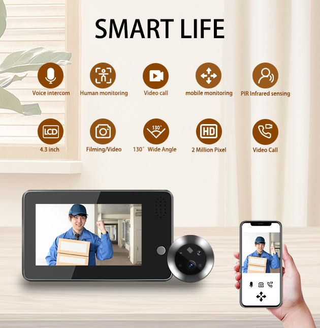 4.3inch Tuya Smartlife WiFi Do - Home Security Wireless Cameras ulasan dan harga