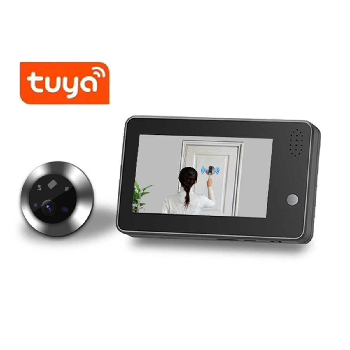 4.3inch Tuya Smartlife WiFi Do - Home Security Wireless Cameras ulasan dan harga