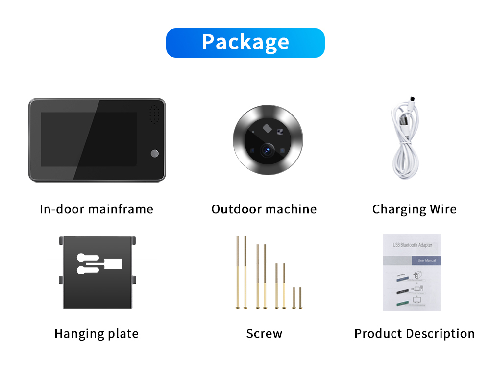 4.3inch Tuya Smartlife WiFi Do - Home Security Wireless Cameras ulasan dan harga