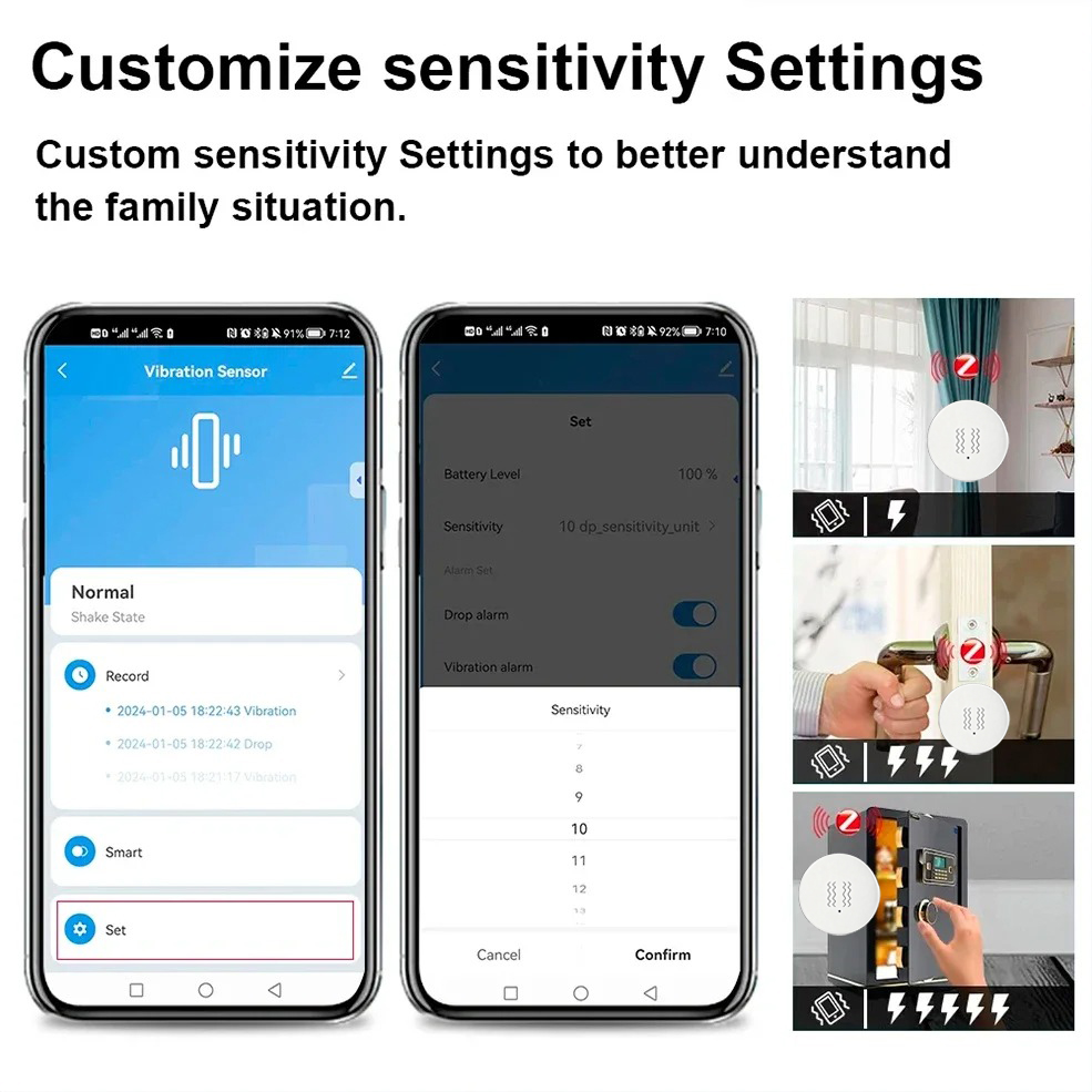 Tuya ZigBee Smart Vibration &  - Home Security Monitor ulasan dan harga