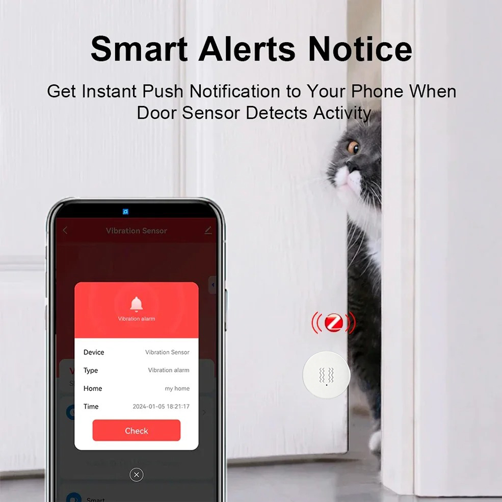 Tuya ZigBee Smart Vibration &  - Home Security Monitor ulasan dan harga