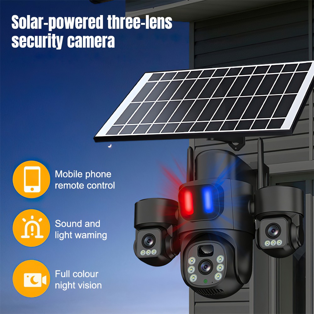 Solar WiFi PTZ Camera Outdoor  - Home Security Wireless Cameras ulasan dan harga