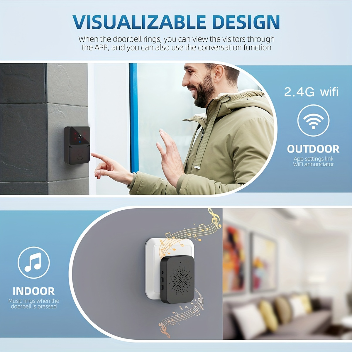 Tuya Wireless Smart Video Door - Home Security Bell ulasan dan harga
